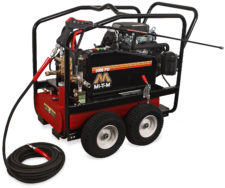 Mi-T-M DC-3008-WC4H6G Portable Gasoline Cold Water Pressure Washer with Roll Cage