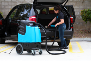 Cleaning A Car With Vacuum — Bellevue, WA — Ben's Cleaner Sales Inc